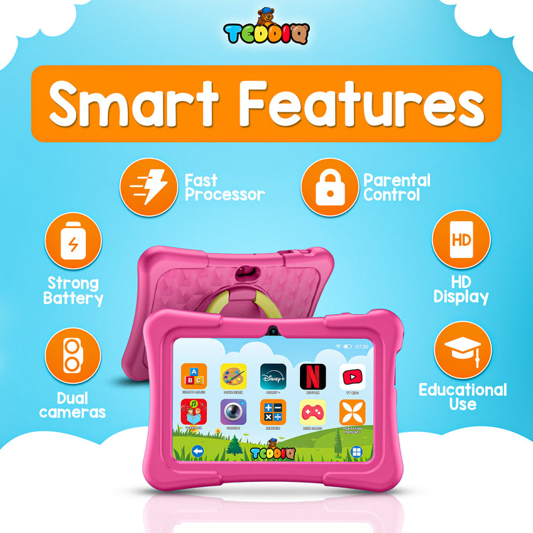 TeddiQ Kids Tablet Go  – Powerful, Safe & Educational