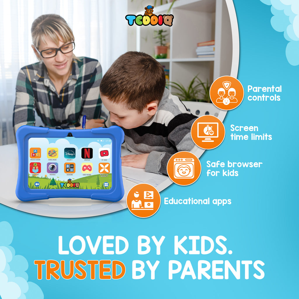 TeddiQ Kids Tablet Go  – Powerful, Safe & Educational