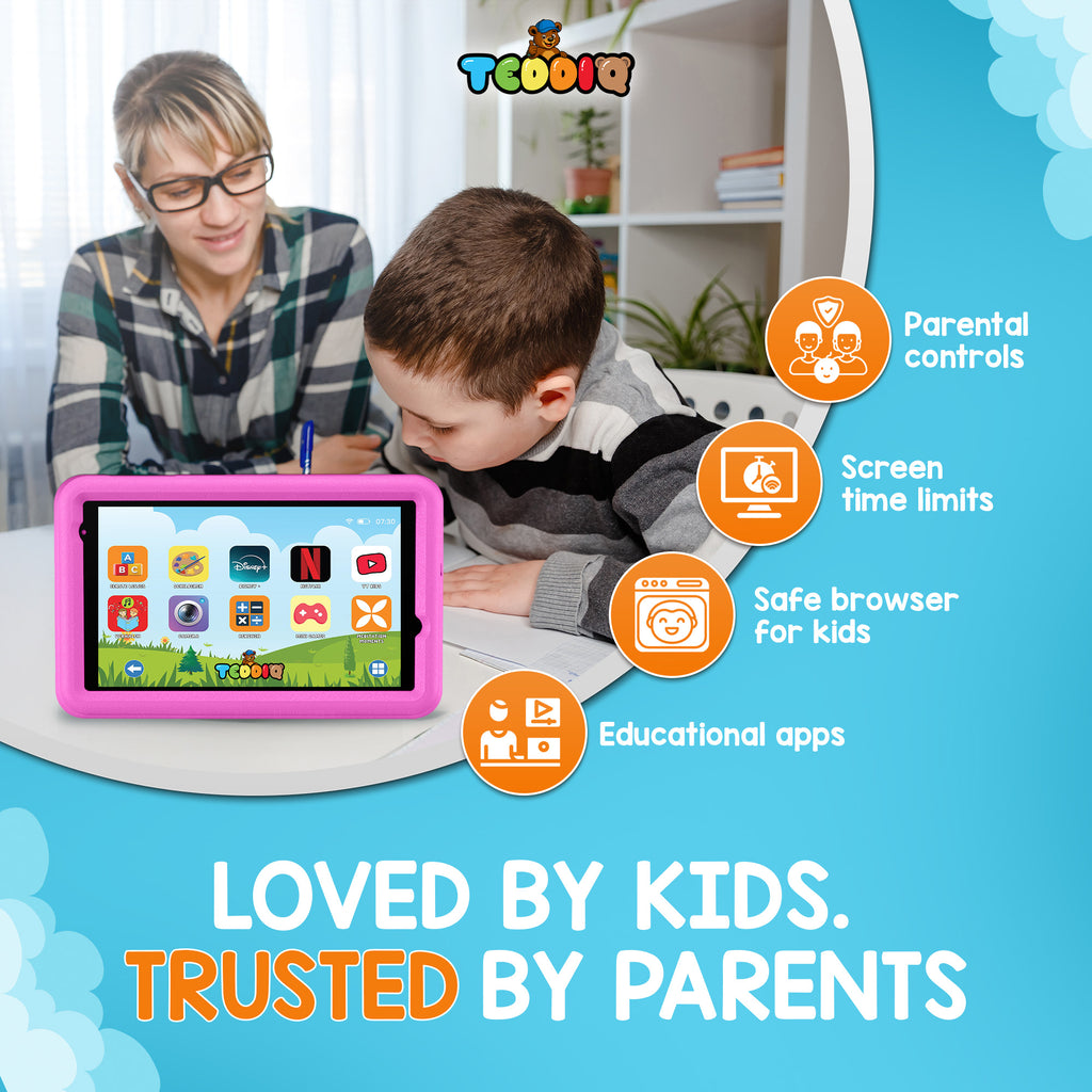 TeddiQ Kids Tablet Pro  – Powerful, Safe & Educational
